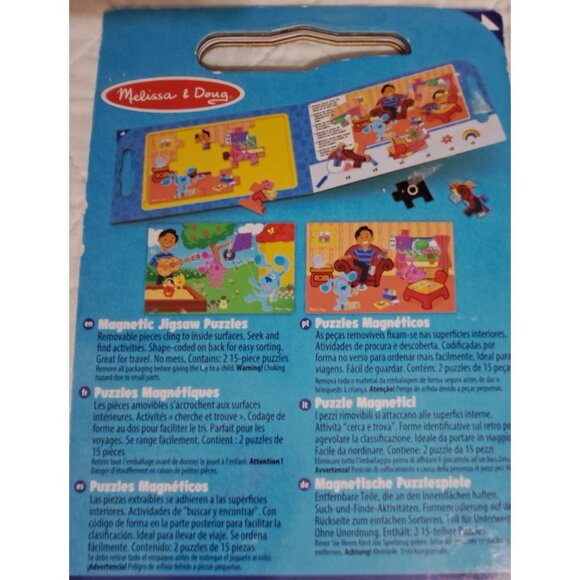 Melissa & Doug Blue's Clues & You! 2-15 Piece TakeAlong Magnetic Jigsaw Puzzles - Picture 8 of 10